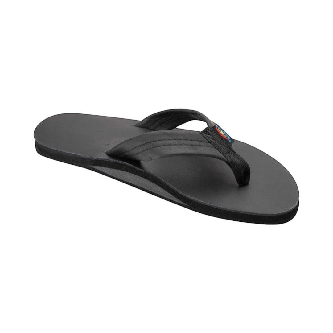 Rainbow Sandals Men's Single Layer Wide Strap Classic Leather - Black 1