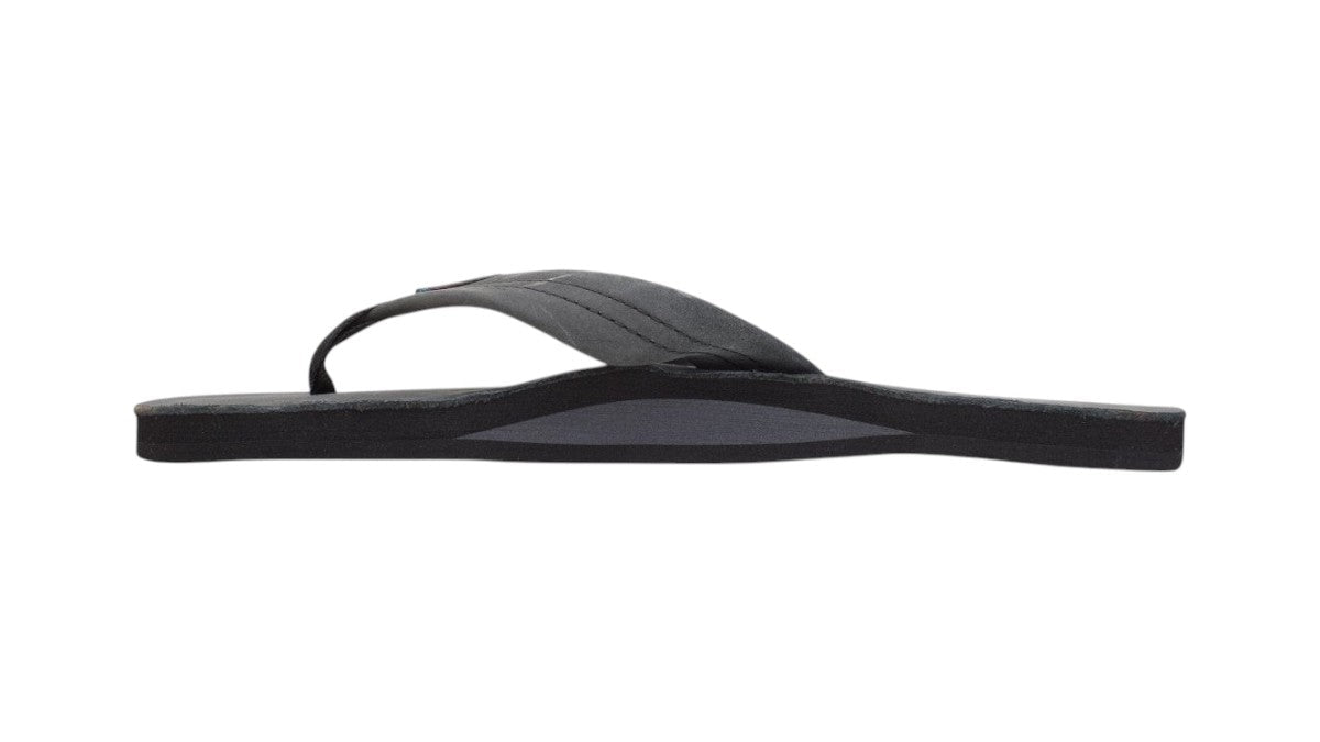 Rainbow Sandals Men's Single Layer Wide Strap Premier Leather - Black 4