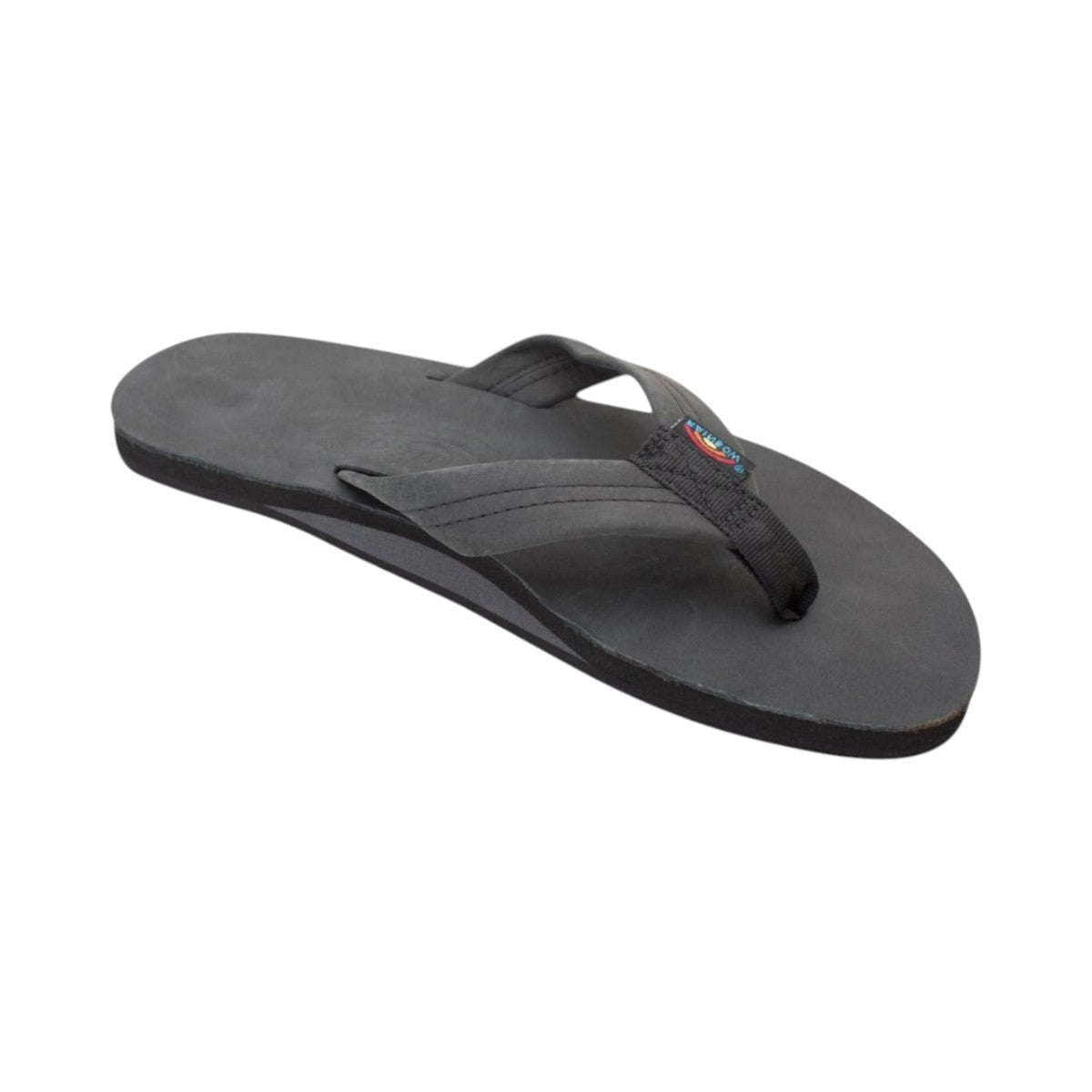 Rainbow Sandals Men's Single Layer Wide Strap Premier Leather - Black 1