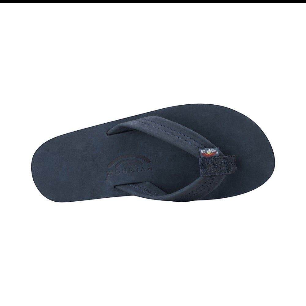 Rainbow Sandals Men's Single Layer Wide Strap Premier Leather - Navy 2