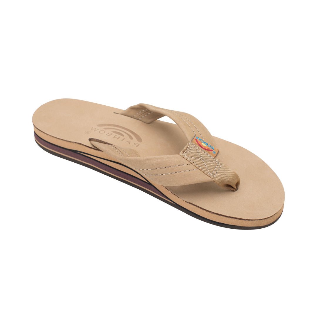Rainbow Sandals Women's Double Layer Sandal Wide Strap Sierra Brown Flip Flops 1