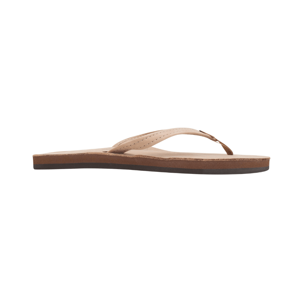 Rainbow Sandals Women's Leather Single Layer Narrow Strap Sierra Brown Flip Flop 3