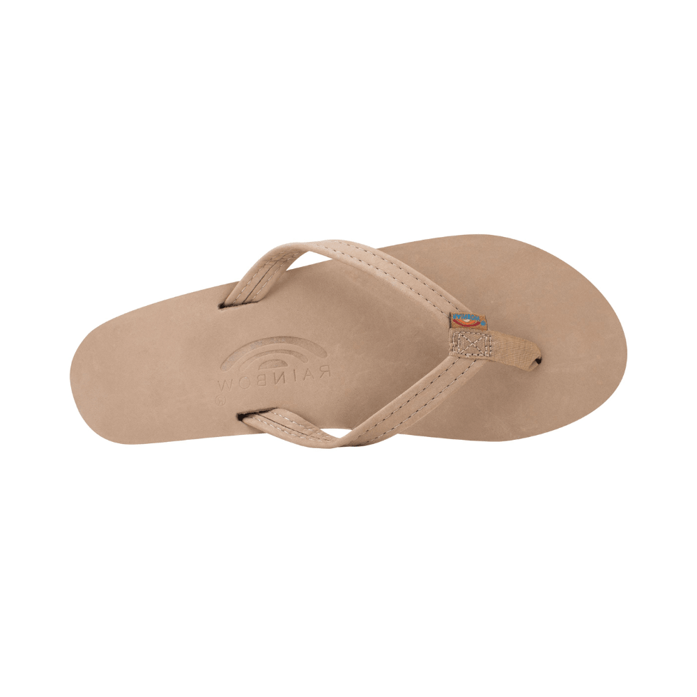 Rainbow Sandals Women's Leather Single Layer Narrow Strap Sierra Brown Flip Flop 2