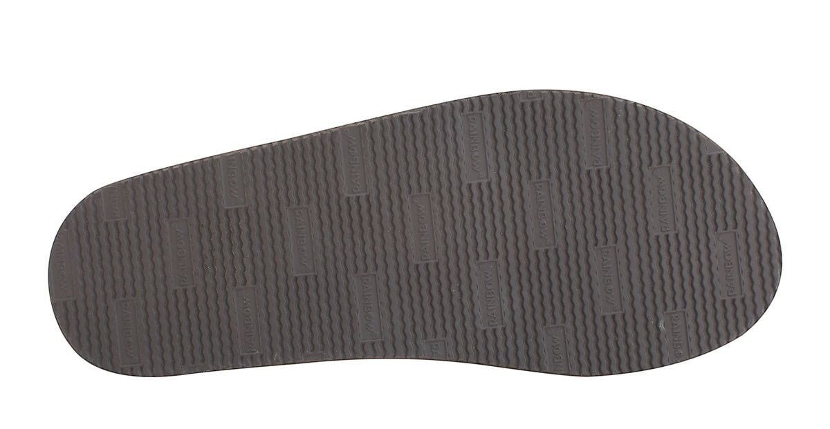 Rainbow Sandals Women's Leather Single Layer Wide Strap Black Flip Flop 6