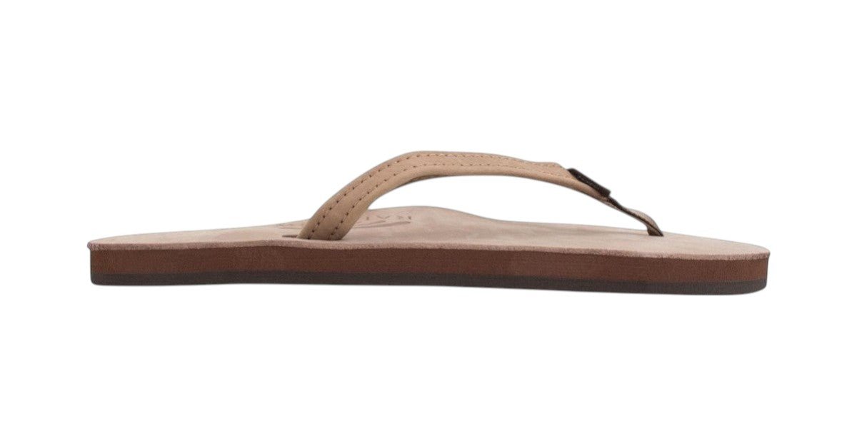 Rainbow Sandals Women's Single Layer Narrow Strap Flip Flop - Dark Brown 2