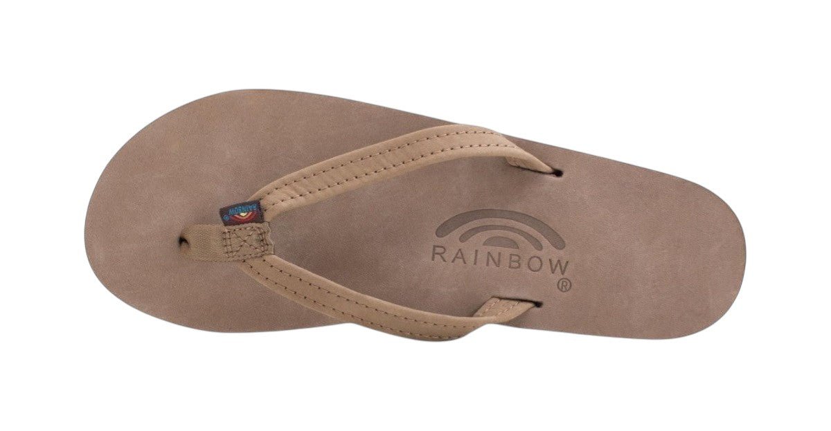 Rainbow Sandals Women's Single Layer Narrow Strap Flip Flop - Dark Brown 4