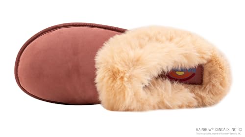 Rainbow Sandals Women's Sunset Snugs Premier Leather Cognac Slipper 6