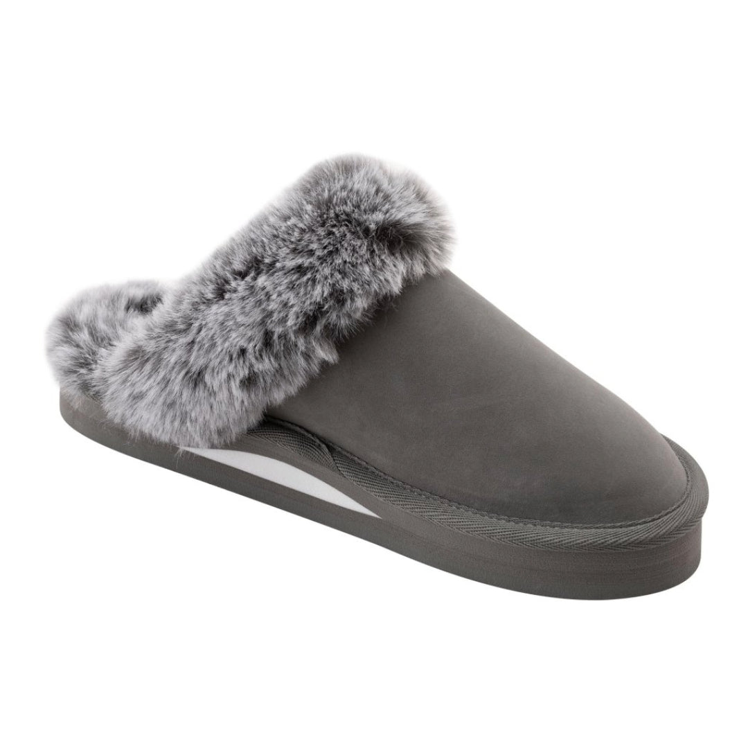 Rainbow Sandals Women's Sunset Snugs Premier Leather Grey Slipper 1