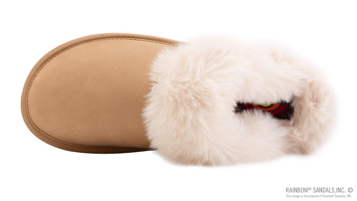 Rainbow Sandals Women's Sunset Snugs Premier Leather Sierra Brown Slipper 6