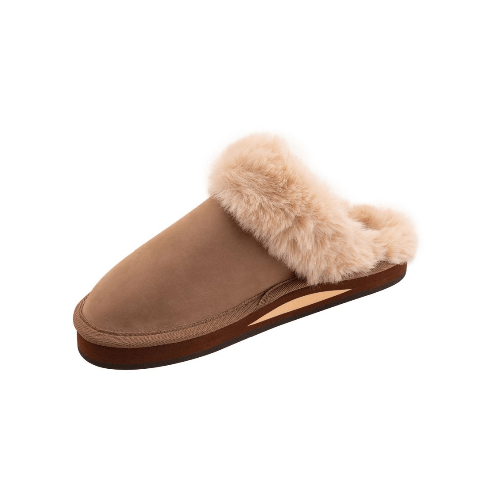 Rainbow Sandals Women's Sunset Snugs – Premier Leather Slipper Dark Brown 4