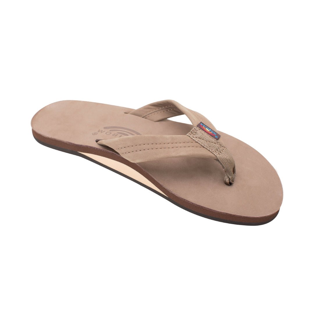 Rainbow Women's Sandal DARK BROWN Wide Strape Single Layer 301 ALTSN 1