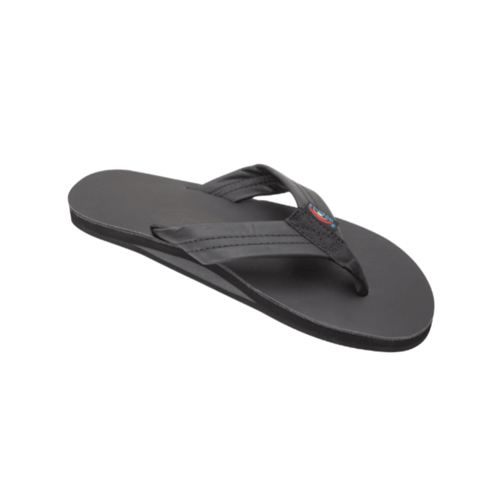 Rainbow Women's Sandal Wide Strap Single Layer 301ALTS Black Leather 1