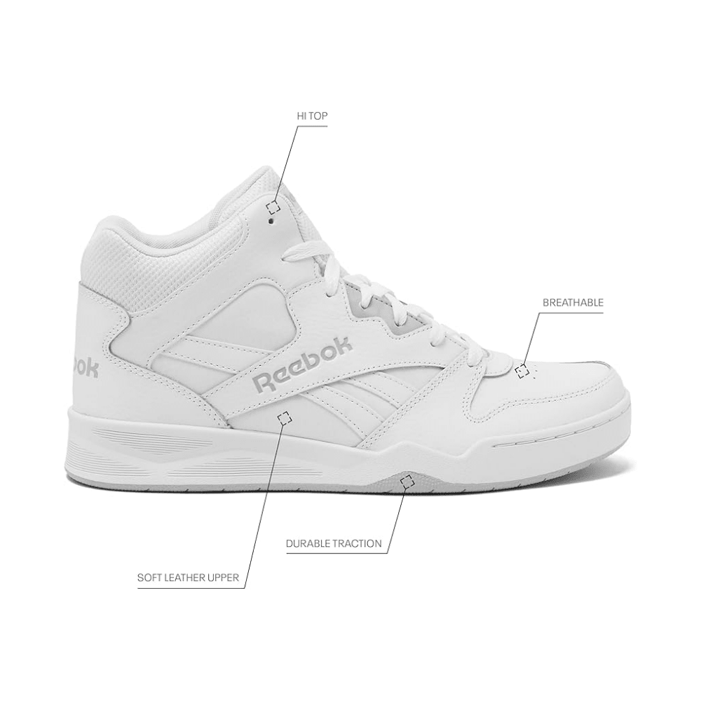 Reebok Men's Royal BB4500 Hi2 - High Top Basketball Sneakers, White 1