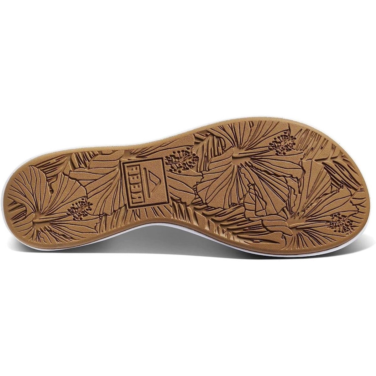 Reef Cushion Cloud White / Tan Women's Platform Slide Sandal 3