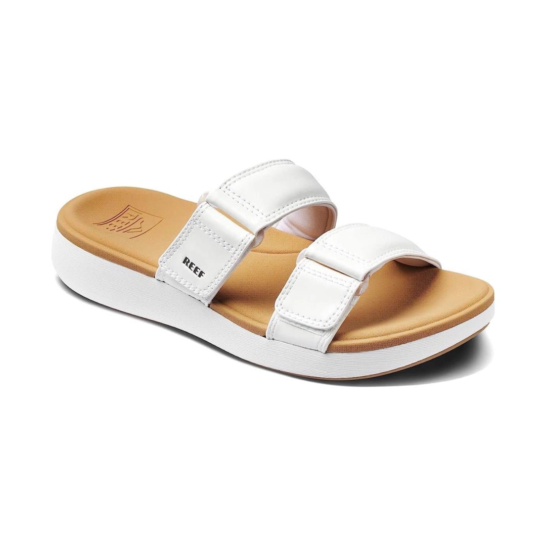 Reef Cushion Cloud White / Tan Women's Platform Slide Sandal 1