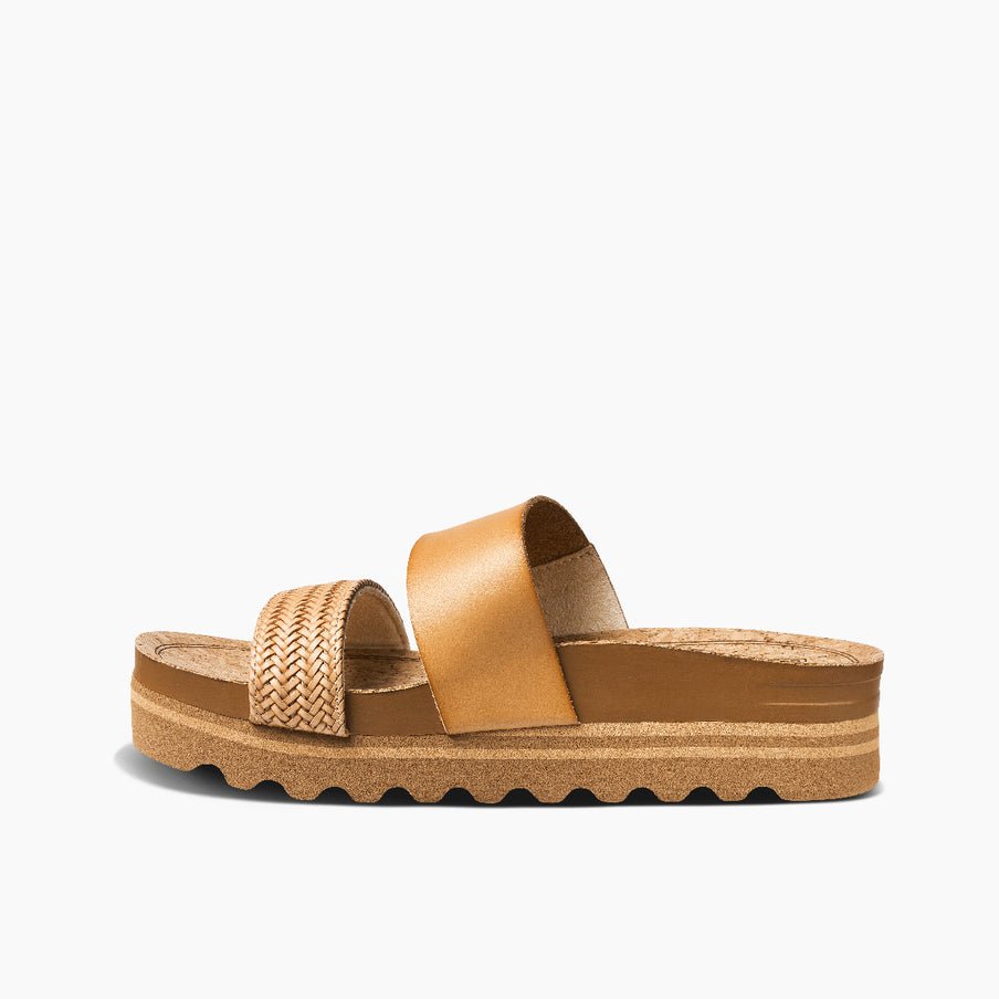 REEF Cushion Vista Hi Women's Platform Sandals – Natural Braid Leather 3