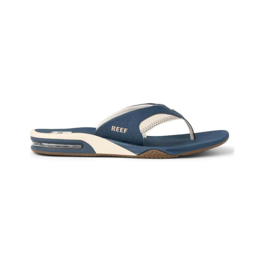 Reef Fanning Men's Sandals Bottle Opener - Navy/Oat 1