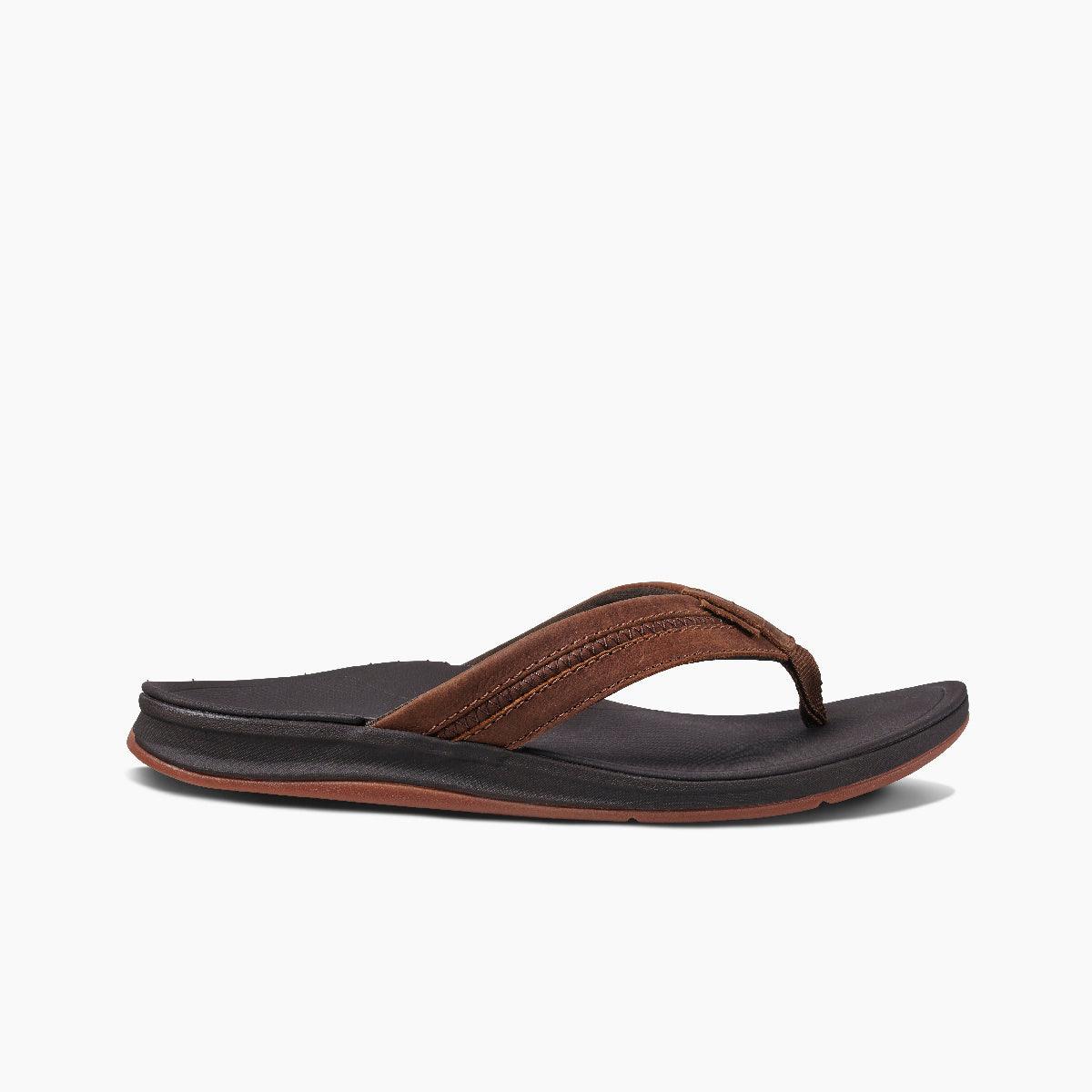 Reef Leather Ortho - Bounce Coast Brown Men's Flip - Flop Sandal 5