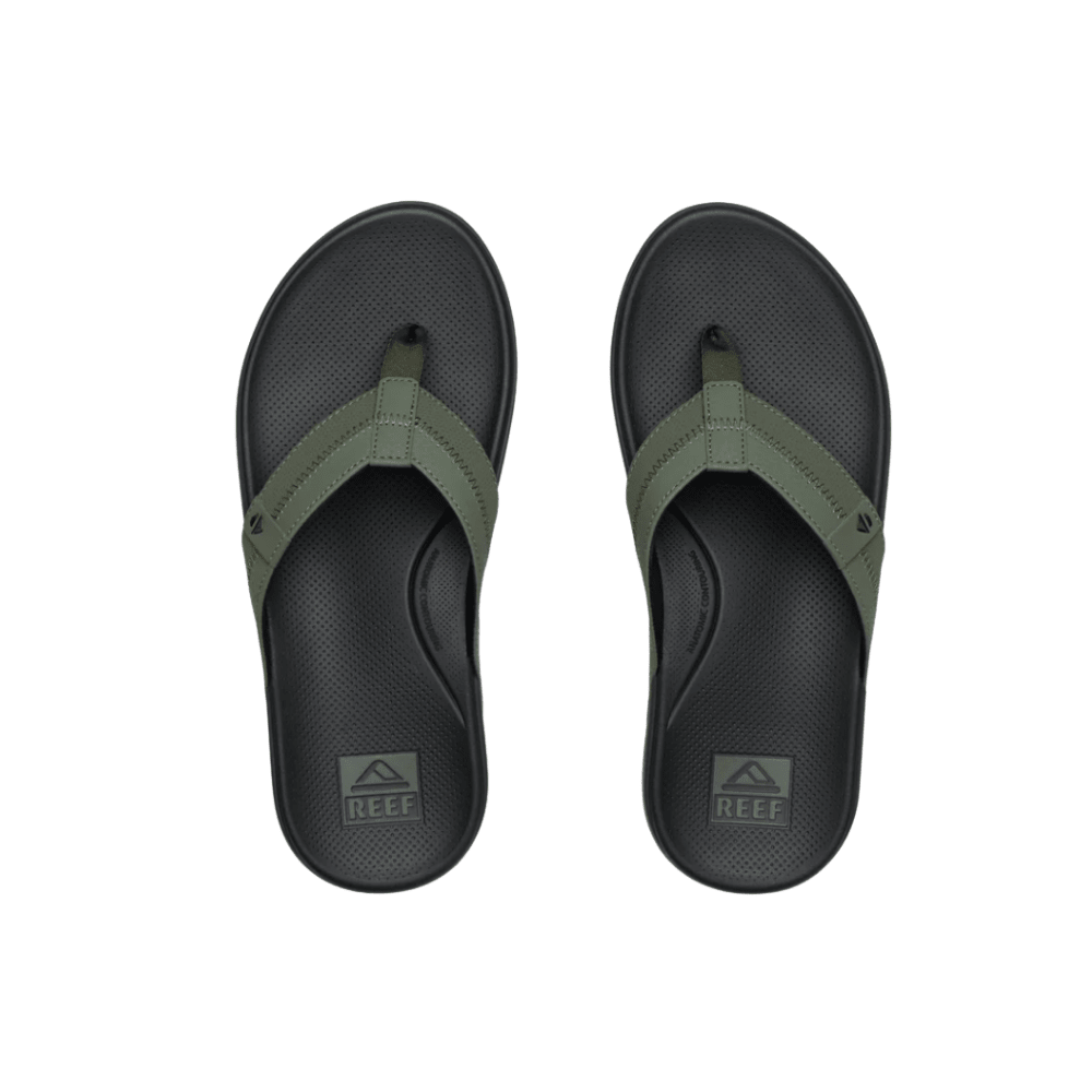 REEF Men’s Cushion Phantom 2.0 Water-Friendly Flip-Flops – Olive / Gum 4