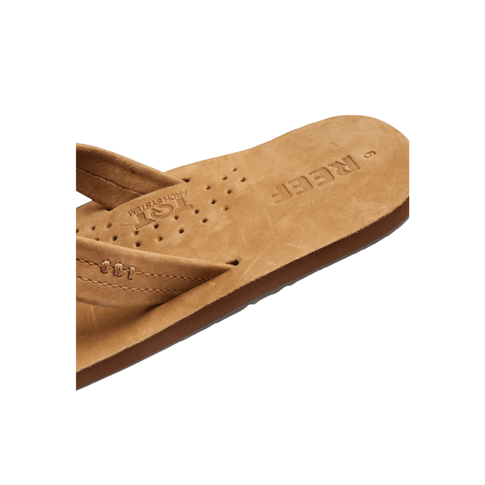 REEF Men’s Draftsmen Full Grain Leather Flip-Flops – Classic Tan 6