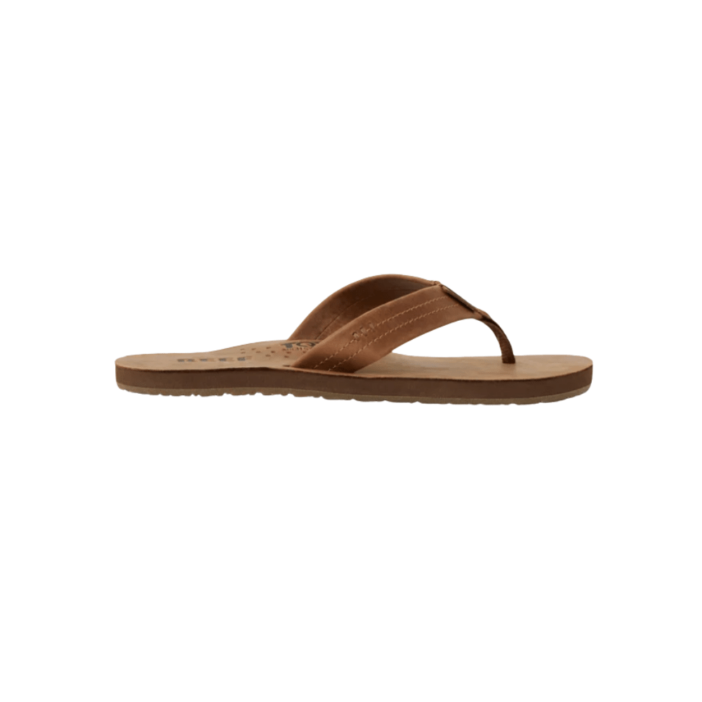 REEF Men’s Draftsmen Leather Flip-Flops – Bronze Brown 1