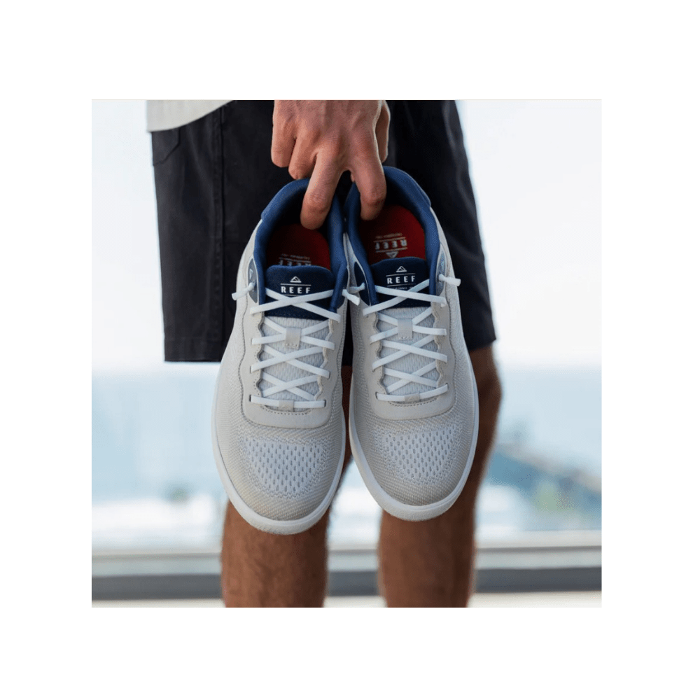 Reef Men's Shoreline Del Mar Breathable Knit Sneakers - Tan/White/Navy 6
