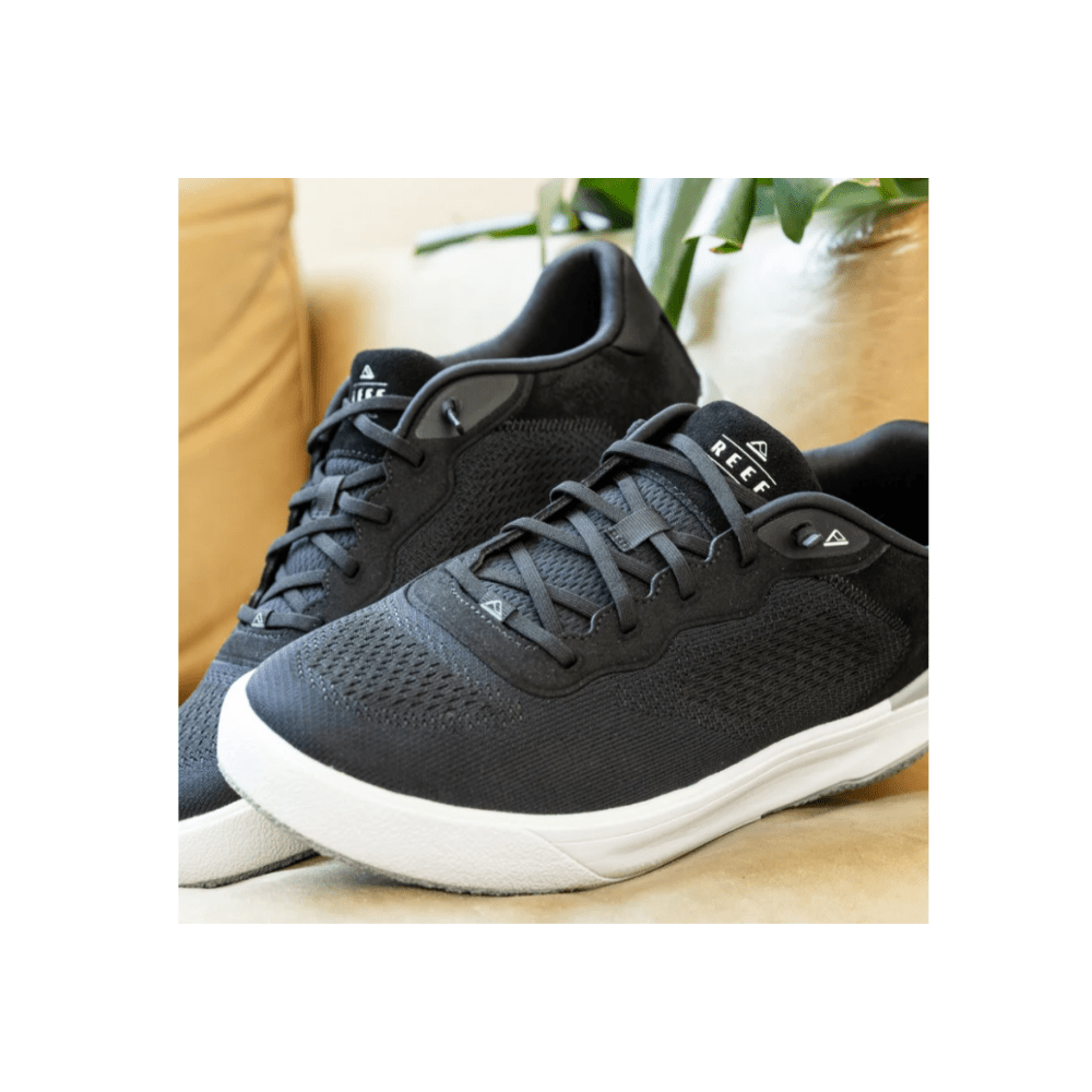 REEF Men’s Shoreline Del Mar Everyday Sneakers – Black / White 8