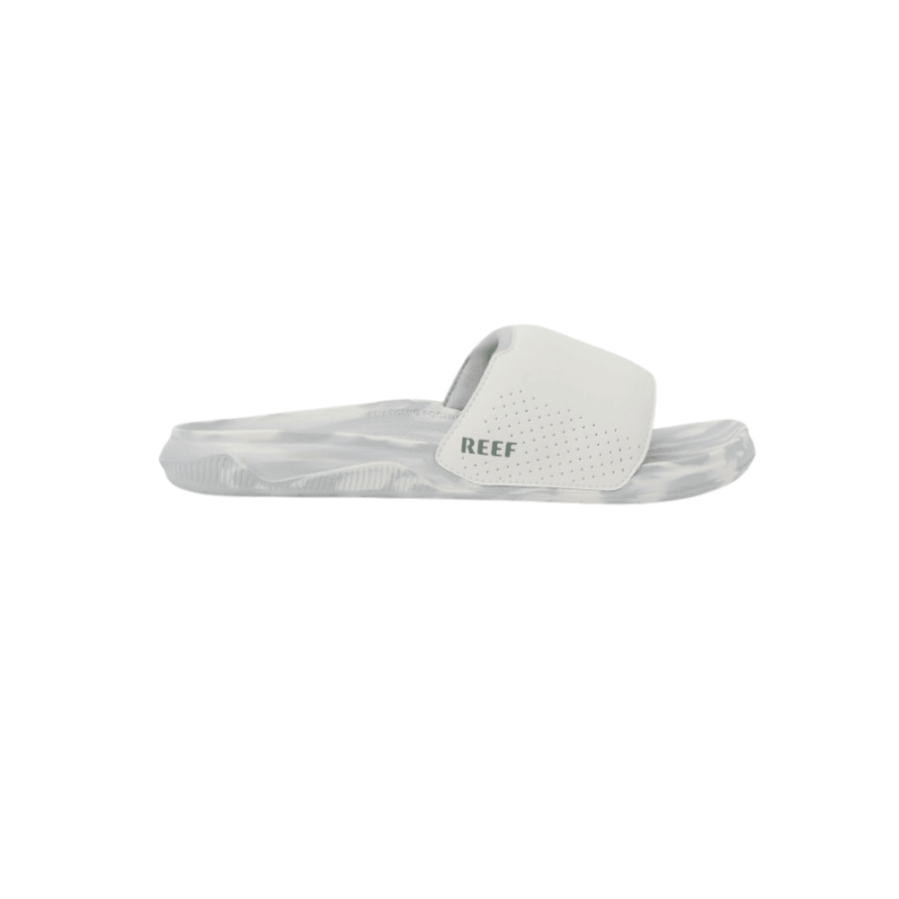 Reef Men's Tailslide Cushion Slide Sandals - White Grey Marble (CJ8559) 1