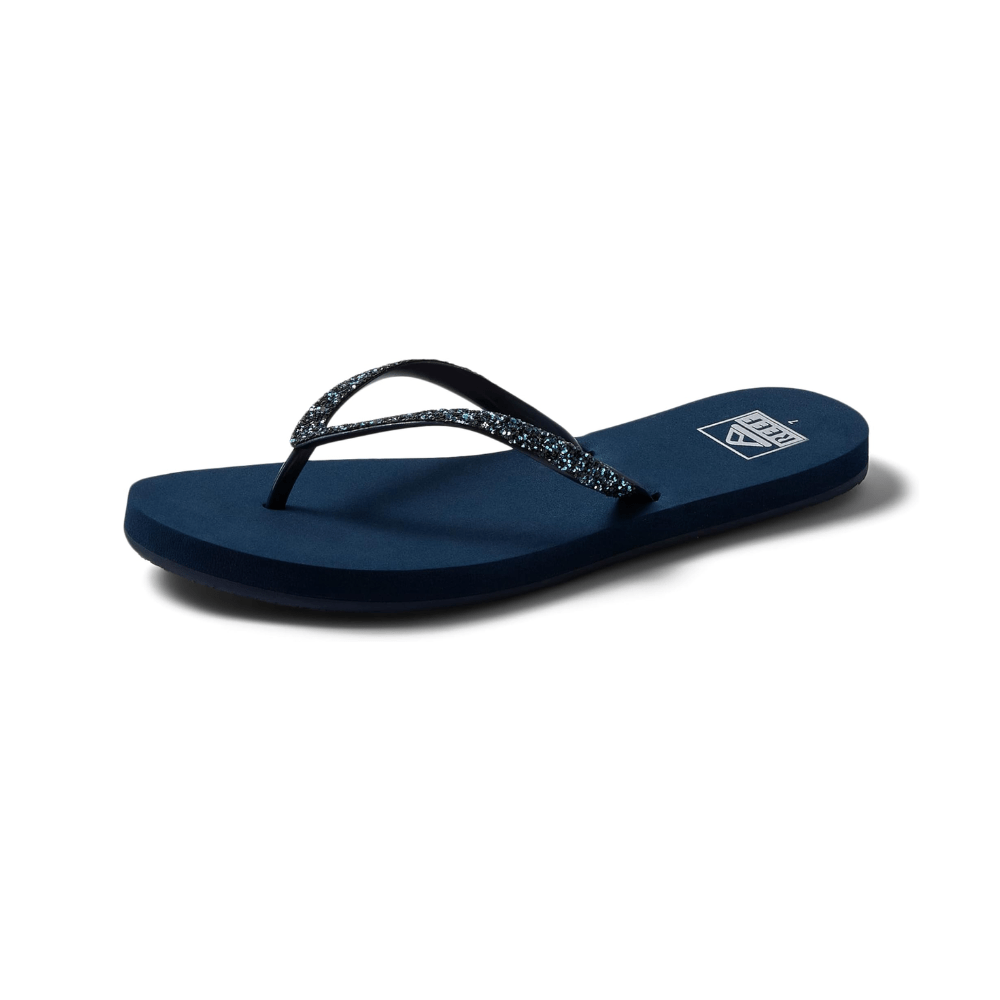 Reef Stargazer Women's Beach Flip Flop, Thin Glitter Strap, Mermaid 2