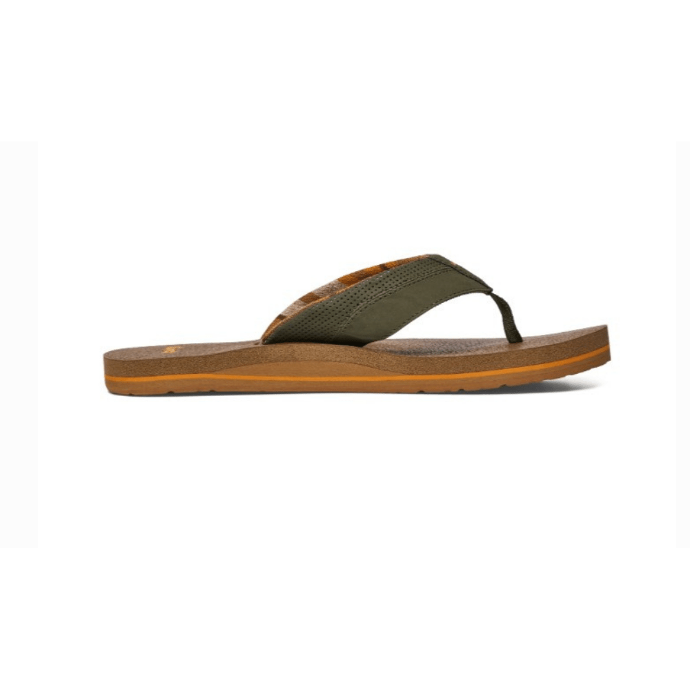 Sanuk Men's Beer Cozy IV Flip Flop - Dark Olive 2