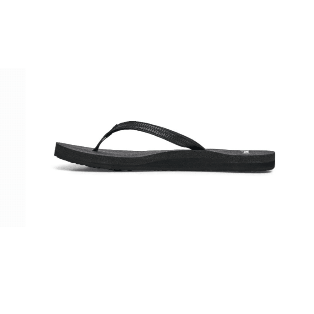 Sanuk Women's Yoga Joy II Flip Flop - Black Woven 4