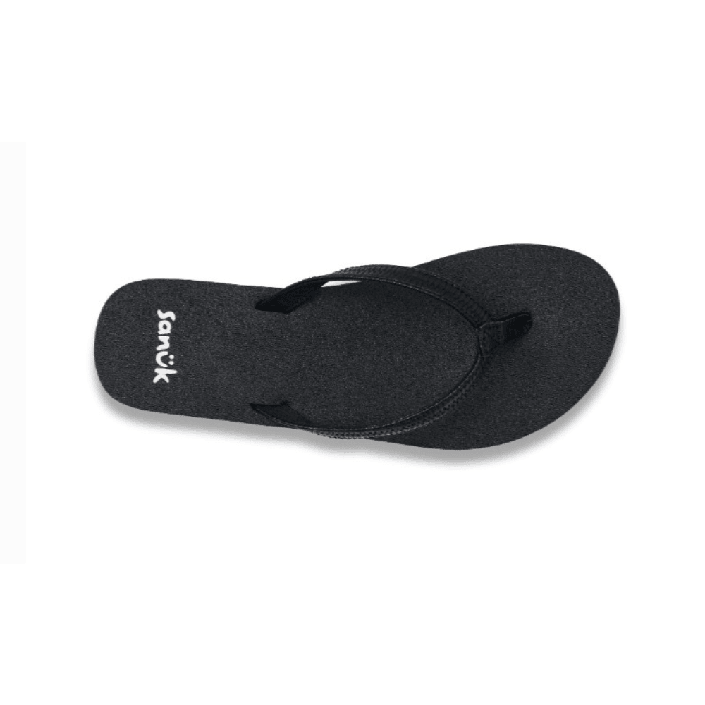 Sanuk Women's Yoga Joy II Flip Flop - Black Woven 3