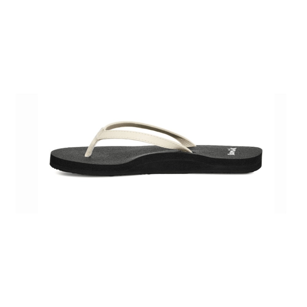 Sanuk Women's Yoga Joy II Flip Flop - White / Black 4