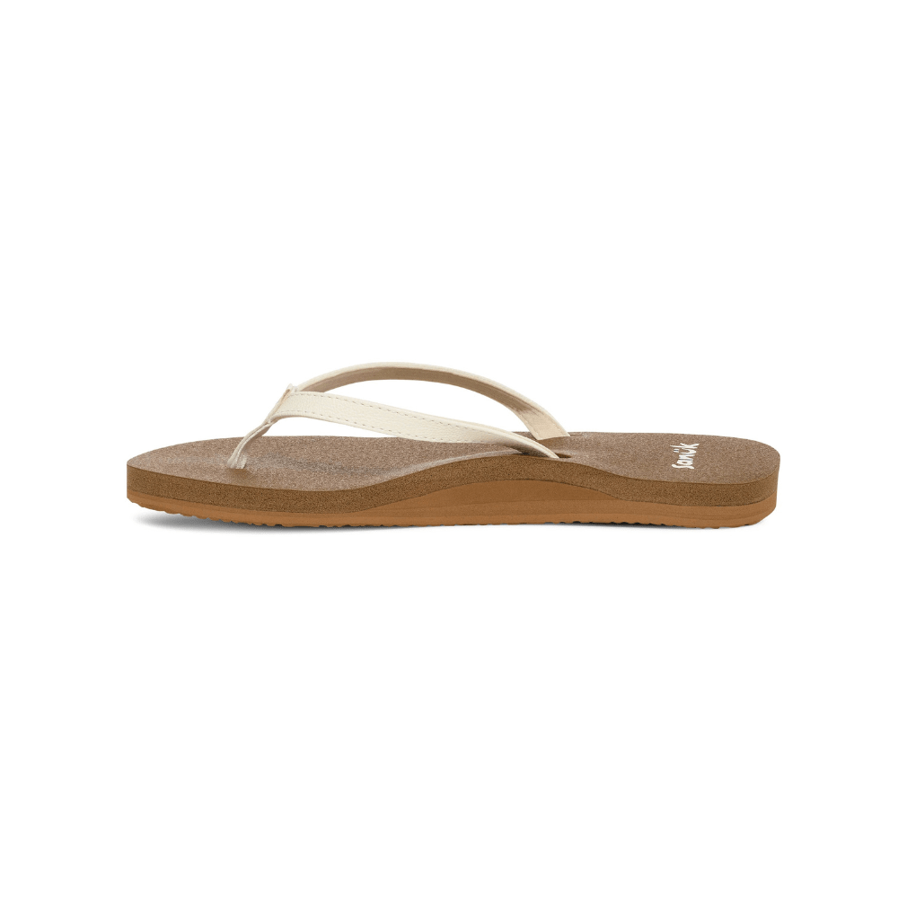 Sanuk Women's Yoga Joy II Flip Flop - White 5