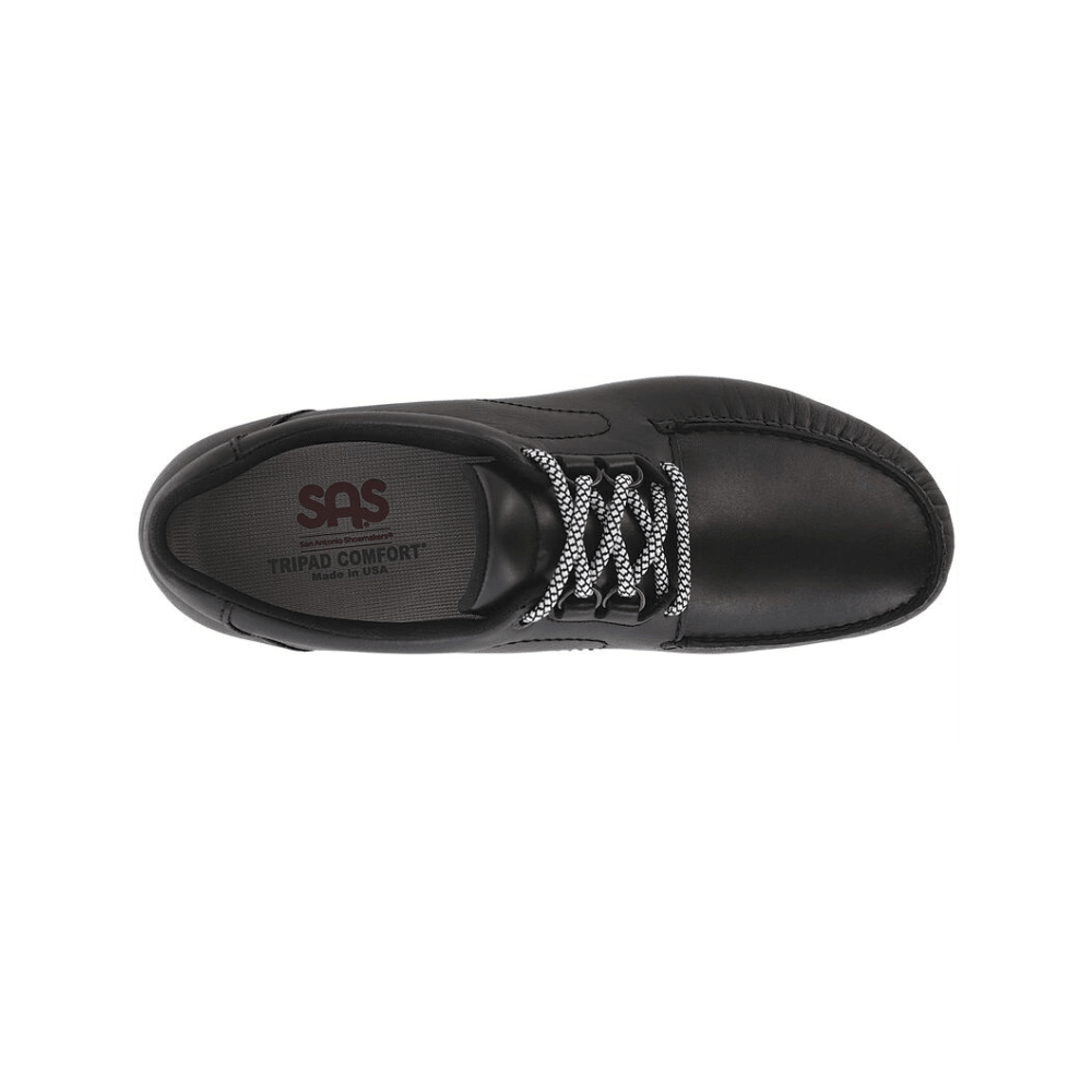 SAS Men's Bout Time LT Leather Lace-Up Shoe - Matte Black 3
