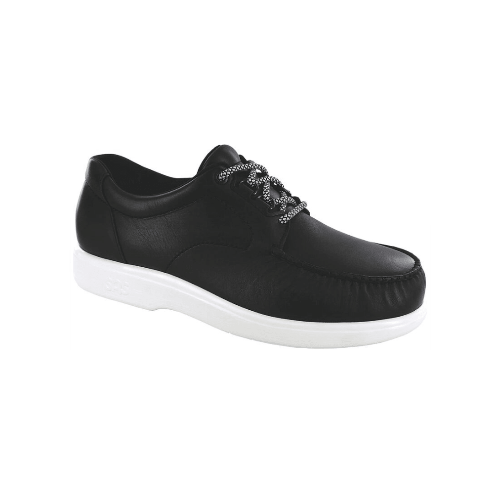 SAS Men's Bout Time LT Leather Lace-Up Shoe - Matte Black 1