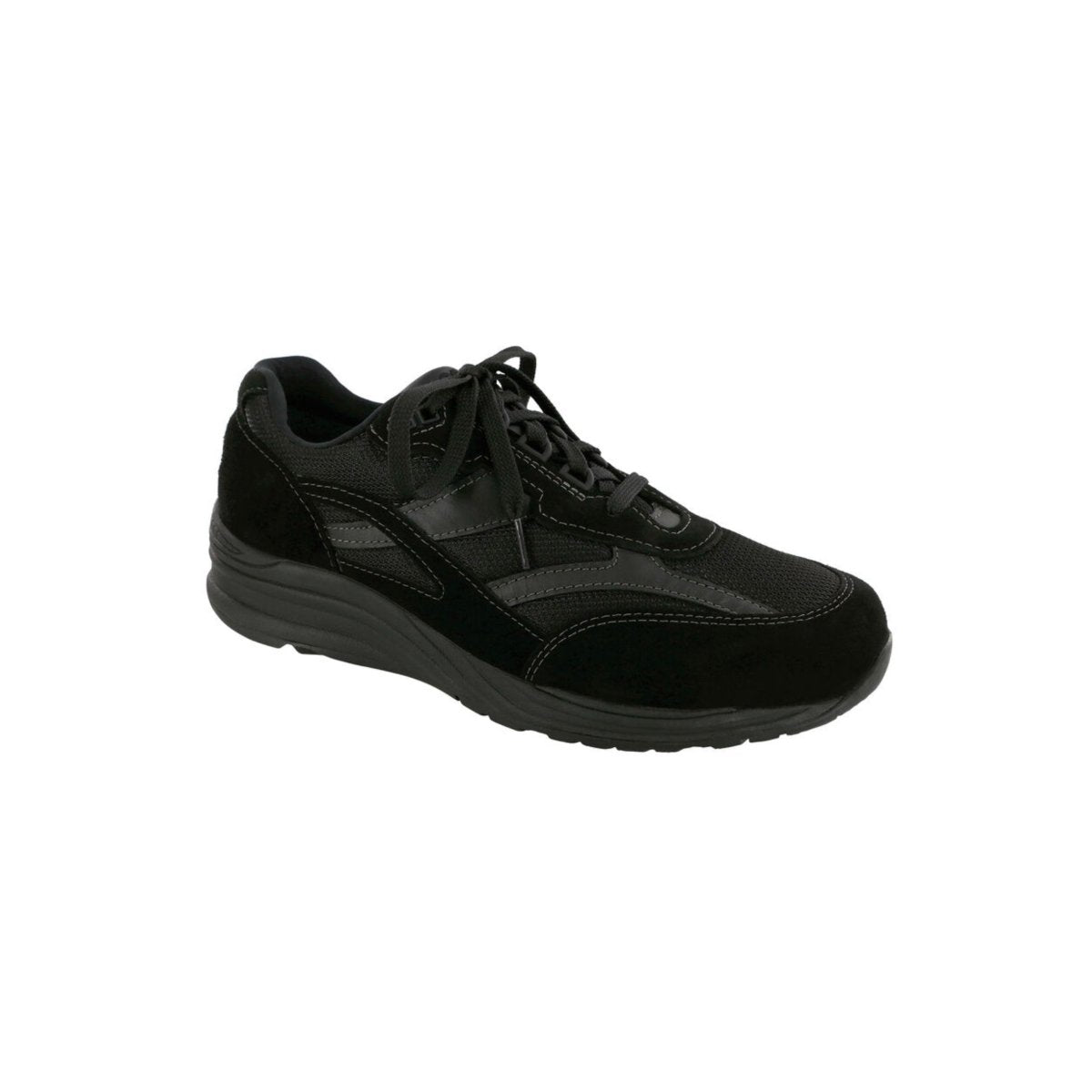 SAS Men's Journey Mesh Leather Active Walking Shoe – Black 1