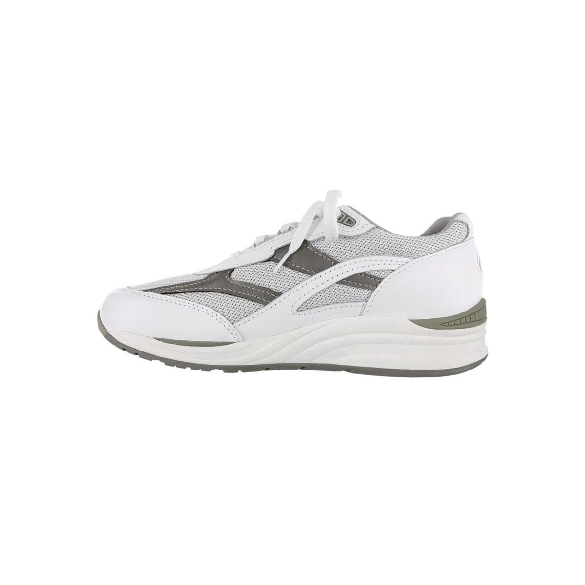 SAS Men's Journey Mesh Lightweight Sport Walking Shoe – White / Gray 7