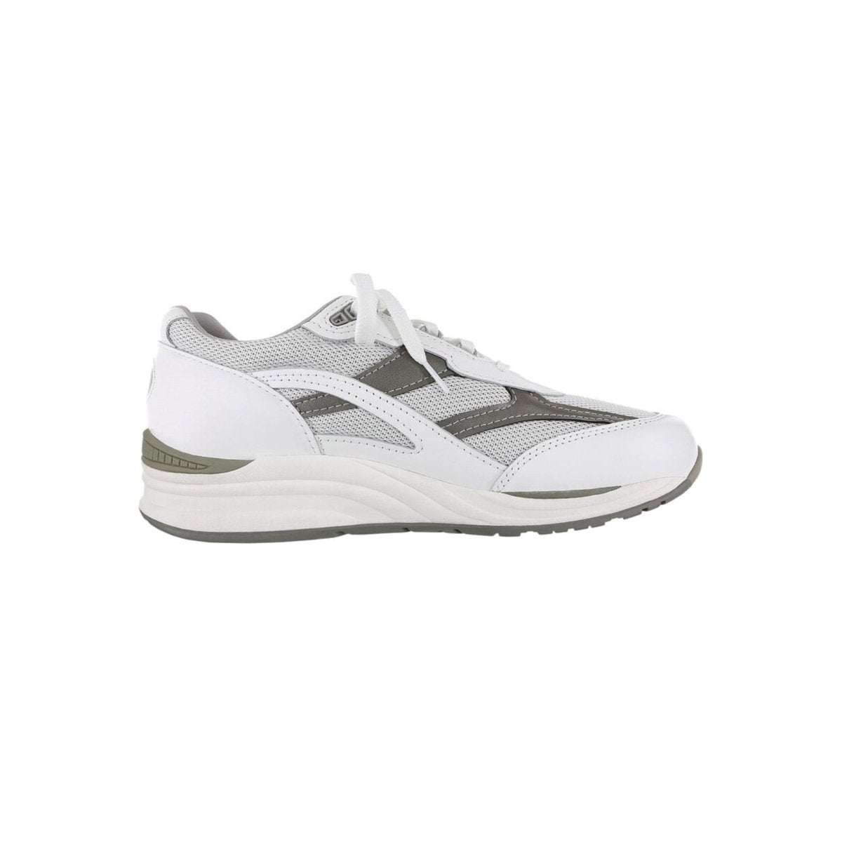 SAS Men's Journey Mesh Lightweight Sport Walking Shoe – White / Gray 5
