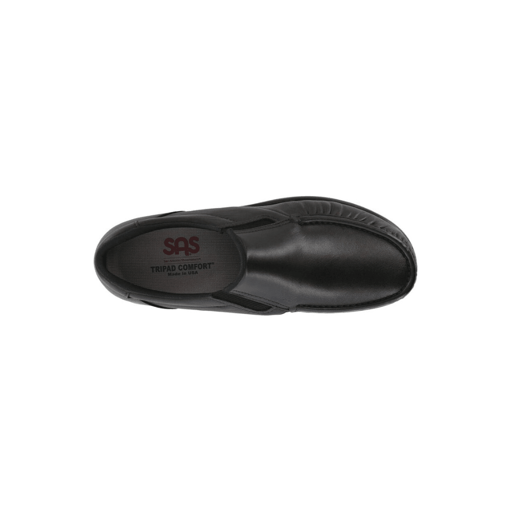 SAS Men's Side Gore - Leather Loafer - Black Smooth 2