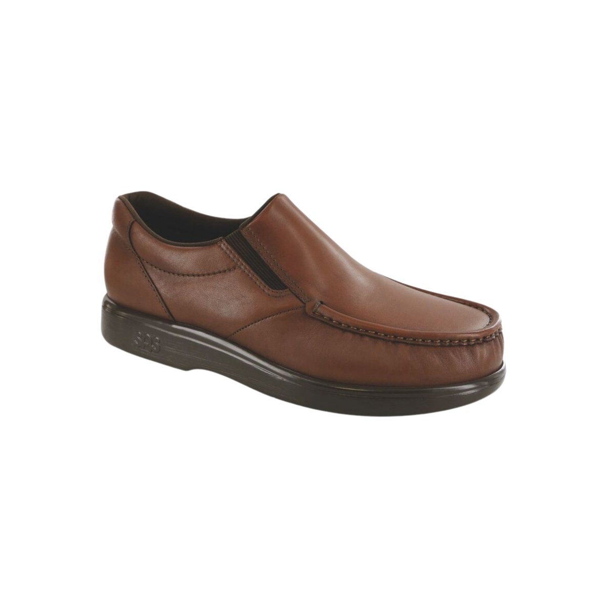 SAS Men’s Side Gore Slip-On Dress Shoes – Antique Tan 1