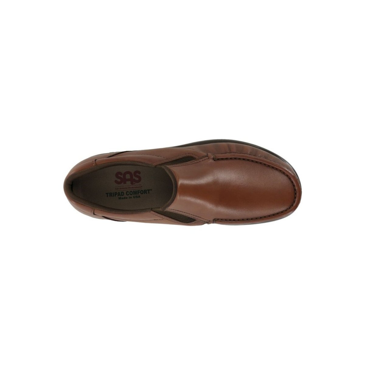 SAS Men’s Side Gore Slip-On Dress Shoes – Antique Tan 2