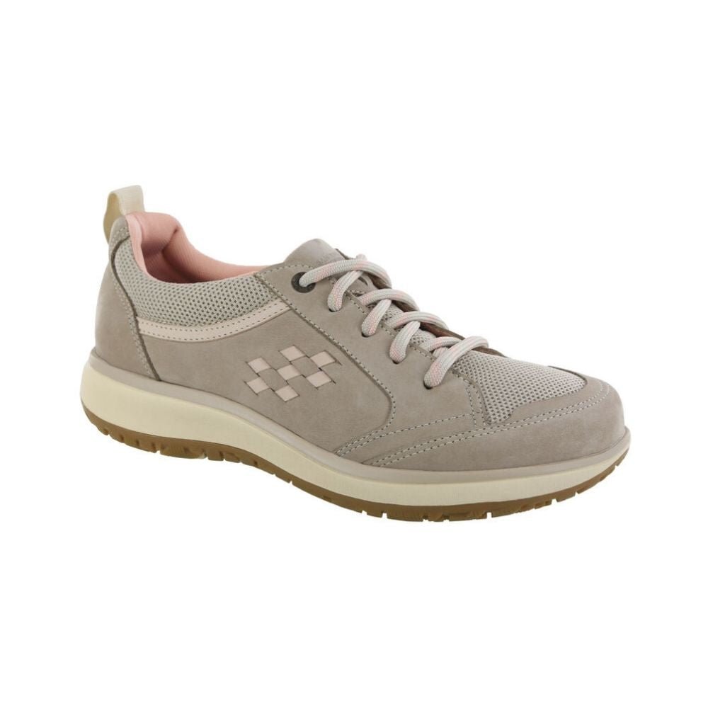 SAS Women’s Boulder Outdoor Active Walking Shoe – Taupe/Pink 1