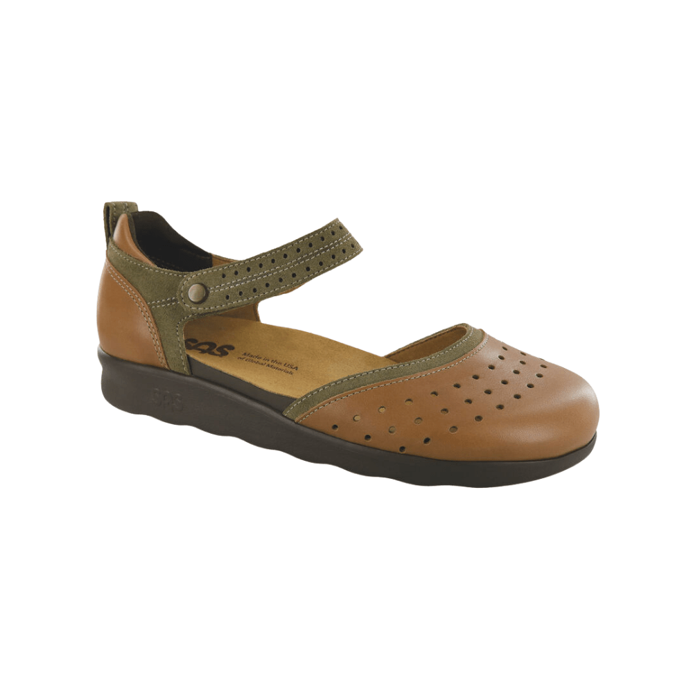 SAS Women's Eden Mary Jane Comfortable Flat Shoe - Desert Sage 1