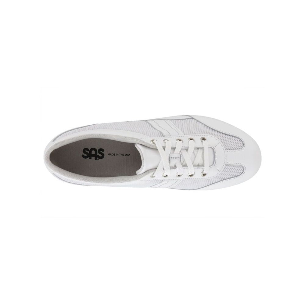 SAS Women's FT Mesh Lace-Up Walking Shoe – White 2