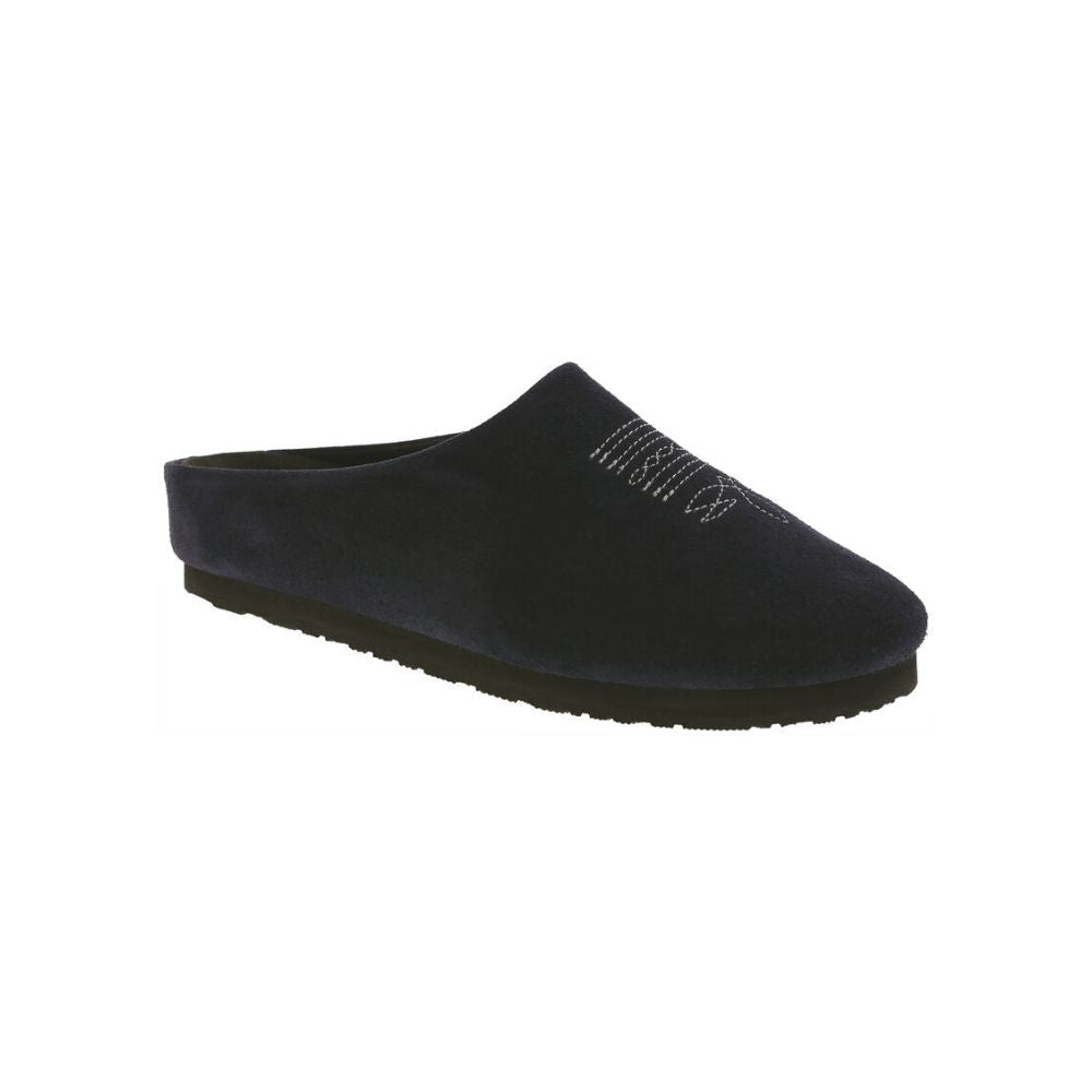 SAS Women's Hinny Leather Support Clog - Navy Suede 1