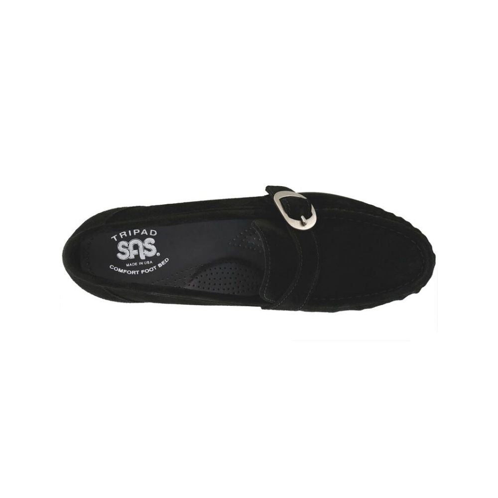 SAS Women’s Lara Moccasin Loafer Lightweight Comfort Slip-On - Black Suede 2