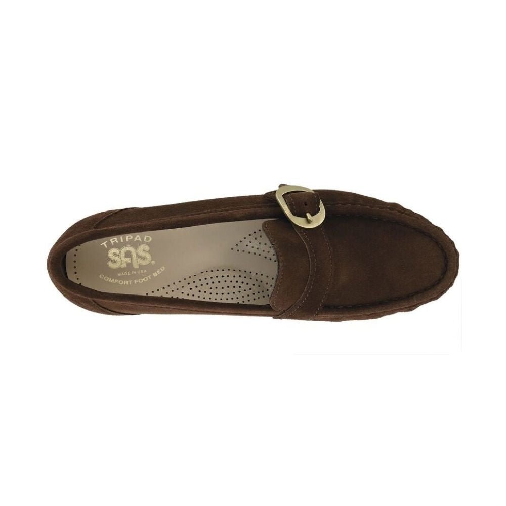 SAS Women’s Lara Moccasin Loafer Lightweight Comfort Slip-On - Brown Suede 2
