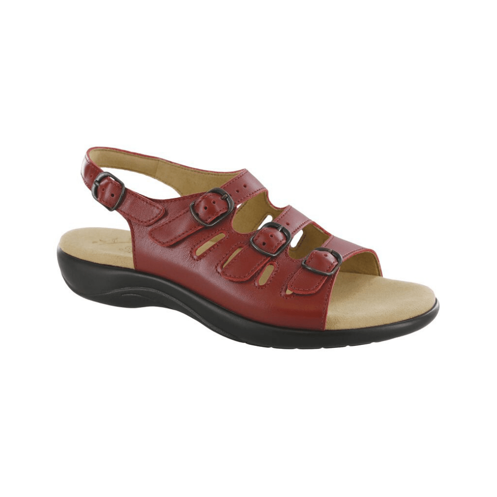 SAS Women's Mystic Adjustable Strappy Sandal - Ruby 1