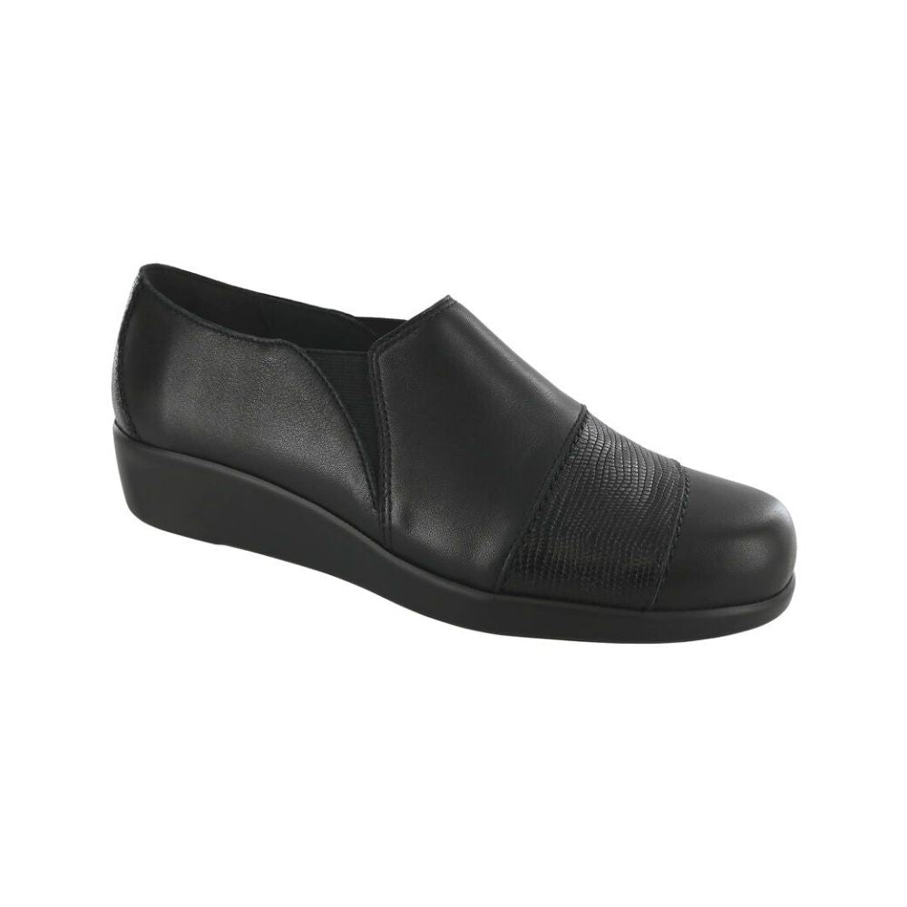 SAS Women’s Nora Slip-On Shoe – Black Lizard 1